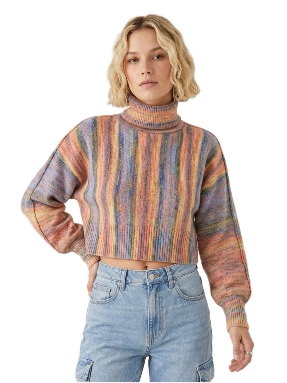 Urban Outfitters Crop Fit Turtleneck Sweater